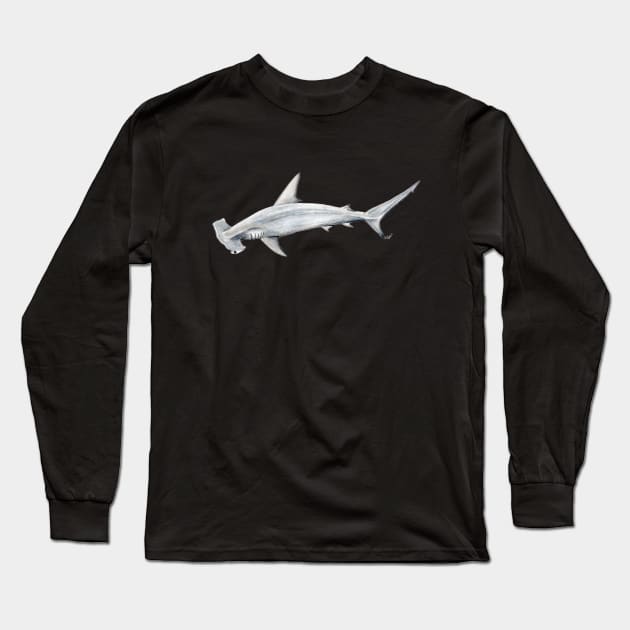 Hammerhead shark for shark lovers Long Sleeve T-Shirt by chloeyzoard